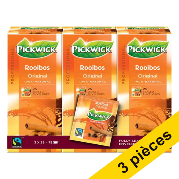 Pickwick Offre : 3x Pickwick Professional thé rooibos original (3 x 25 pièces)  404317 - 1