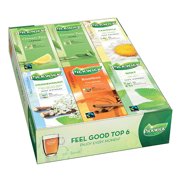 Pickwick Professional Feel Good Top 6 sélection de thé (150 pièces)  421005 - 2