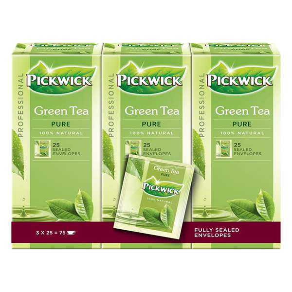 Pickwick Professional Green Tea Pure (3 x 25 pièces)  421009 - 1