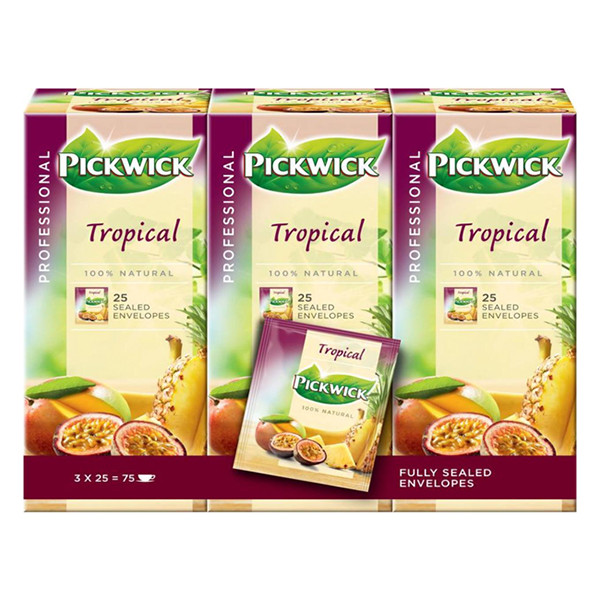 Pickwick Professional thé fruits tropicaux (3 x 25 pièces)  421024 - 1