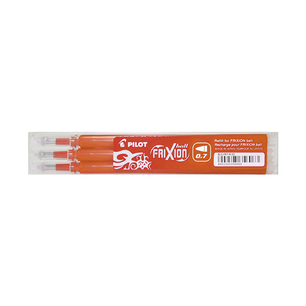 Pilot Frixion recharge de stylo à bille (3 pièces) - orange Pilot