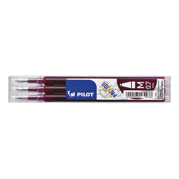 Pilot Frixion recharge stylo à bille (3 pièces) - rouge bordeaux 5584237 405506 - 1