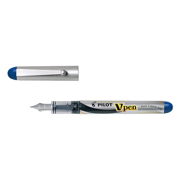 Pilot V-Pen stylo plume fin (encre bleue) - argent SVP-4M-L 405499 - 1