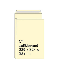 Pochette à soufflet 229 x 324 x 38 mm - C4 auto-adhésif (125 pièces) - crème 209092