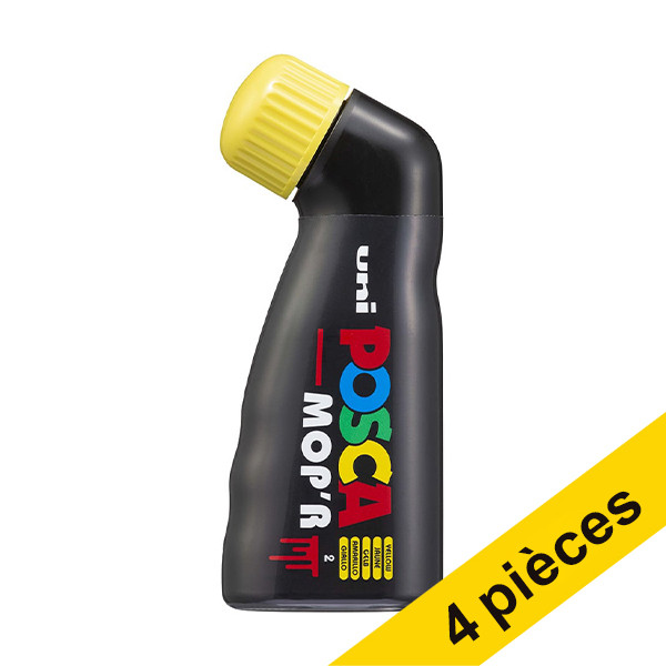 Offre: 4x POSCA PCM-22 MOP'R marqueur peinture (3 - 19 mm ogive) - jaune 424469 - 1