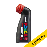 Offre: 4x POSCA PCM-22 MOP'R marqueur peinture (3 - 19 mm ogive) - rouge