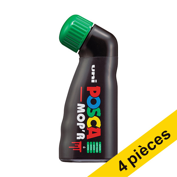 Offre: 4x POSCA PCM-22 MOP'R marqueur peinture (3 - 19 mm ogive) - vert foncé 424465 - 1
