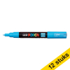 Offre : 12x POSCA PC-1MC marqueur peinture (0,7 - 1 mm conique) - bleu clair 424284 - 1