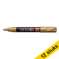 Offre : 12x POSCA PC-1MC marqueur peinture (0,7 - 1 mm conique) - or