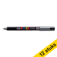Offre : 12x POSCA PC-1MR marqueur acrylique (0,7 mm ogive) - argent