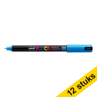 Offre : 12x POSCA PC-1MR marqueur peinture (0,7 mm ogive) - bleu clair