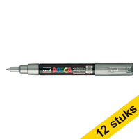 Offre : 12x POSCA PC-3M marqueur acrylique (0,9 - 1,3 mm ogive) - argent