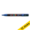 Offre : 12x POSCA PC-3M marqueur peinture (0,9 - 1,3 mm ogive) - bleu foncé 424316 - 1