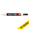 Offre : 12x POSCA PC-5M marqueur peinture (1,8 - 2,5 mm ogive) - beige 424360 - 1