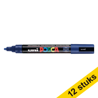 Offre : 12x POSCA PC-5M marqueur peinture (1,8 - 2,5 mm ogive) - bleu foncé