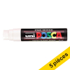 Offre : 5x POSCA PC-17K marqueur acrylique (15 mm rectangulaire) - blanc 424449 - 1