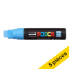 Offre : 5x POSCA PC-17K marqueur acrylique (15 mm rectangulaire) - bleu clair 424447 - 1
