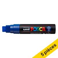Offre : 5x POSCA PC-17K marqueur acrylique (15 mm rectangulaire) - bleu foncé
