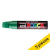Offre : 5x POSCA PC-17K marqueur acrylique (15 mm rectangulaire) - vert foncé 424455 - 1