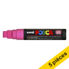 Offre : 5x POSCA PC-17K marqueur peinture (15 mm rectangulaire) - rose 424454 - 1