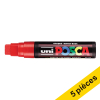 Offre : 5x POSCA PC-17K marqueur peinture (15 mm rectangulaire) - rouge 424453 - 1