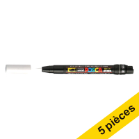 Offre : 5x POSCA brush PCF-350 marqueur acrylique (1 mm pointe pinceau) - blanc