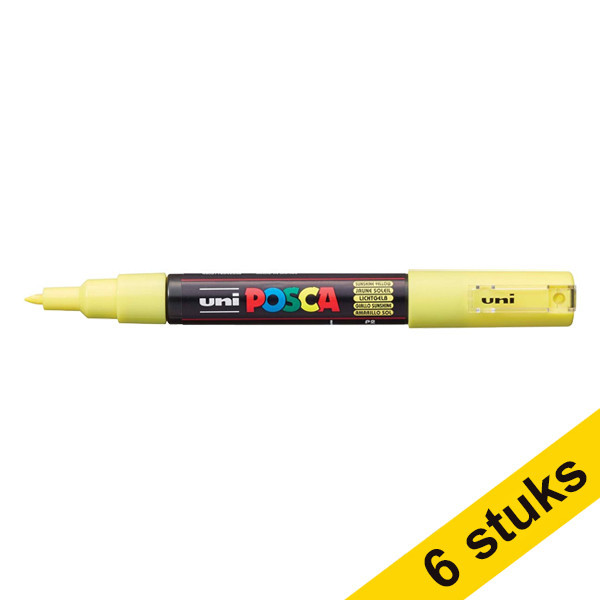 Offre : 6x POSCA PC-1MC marqueur acrylique (0,7 - 1 mm conique) - jaune soleil 424294 - 1