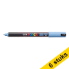 Offre : 6x POSCA PC-1MR marqueur peinture (0,7 mm ogive) - bleu glacier 424268 - 1