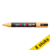 Offre : 6x POSCA PC-5M marqueur acrylique (1,8 - 2,5 mm ogive) - abricot 424356 - 1