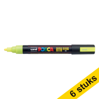 Offre : 6x POSCA PC-5M marqueur acrylique (1,8 - 2,5 mm ogive) - jaune fluo