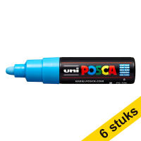 Offre : 6x POSCA PC-7M marqueur peinture (4,5 - 5,5 mm ogive) - bleu clair