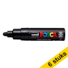 Offre : 6x POSCA PC-7M marqueur peinture (4,5 - 5,5 mm ogive) - noir 424403 - 1