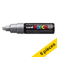 Offre : 6x POSCA PC-8K marqueur acrylique (8 mm biseautée) - gris ardoise