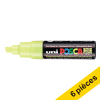 Offre : 6x POSCA PC-8K marqueur acrylique (8 mm biseautée) - jaune fluo 424423 - 1