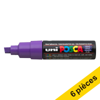 Offre : 6x POSCA PC-8K marqueur acrylique (8 mm biseautée) - violet