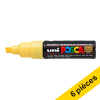 Offre : 6x POSCA PC-8K marqueur peinture (8 mm biseautée) - jaune paille 424424 - 1