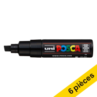 Offre : 6x POSCA PC-8K marqueur peinture (8 mm biseautée) - noir