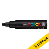 Offre : 6x POSCA PC-8K marqueur peinture (8 mm biseautée) - noir 424427 - 1
