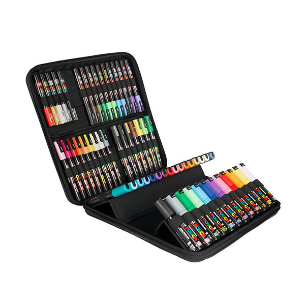 Posca PC-1MC/PC-3M/PC-5M/PC-8K marqueur acrylique dans un étui de luxe (60 pièces) 424486 - 1