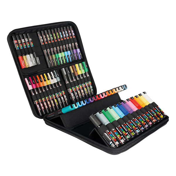 Posca PC-1MC/PC-3M/PC-5M/PC-8K marqueur peinture dans un étui de luxe (60 pièces) PC60001 424486 - 1