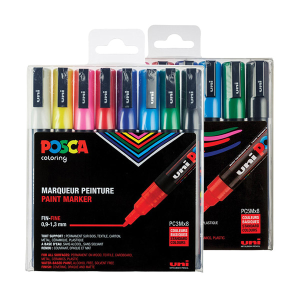 PC-3M/PC-5M set de marqueurs acryliques POSCA (16 pièces) 424479 - 1