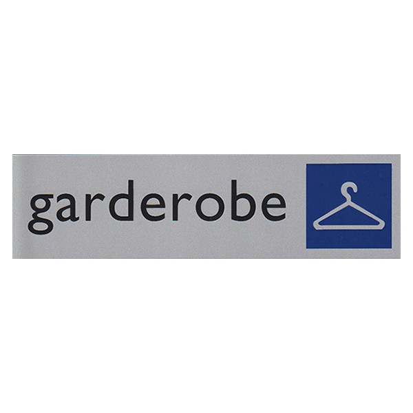 Posta Picto panneau signalétique ''garde-robe''(16,5 x 4,5 cm) 00039066 400278 - 1