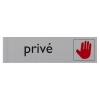 Posta Picto panneau signalétique "privé" (16,5 x 4,5 cm)