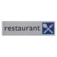 Posta Picto panneau signalétique "restaurant" (16,5 x 4,5 cm) 00039065 400277