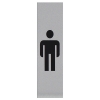 Posta Picto panneau signalétique "toilettes pour hommes" (4,5 x 16,5 cm)