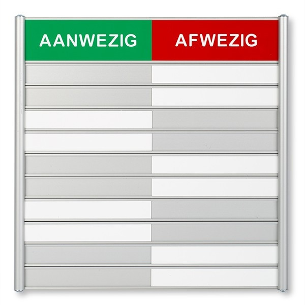 Posta Picto tableau de présence/absence (10 plaques) 39212 400701 - 1