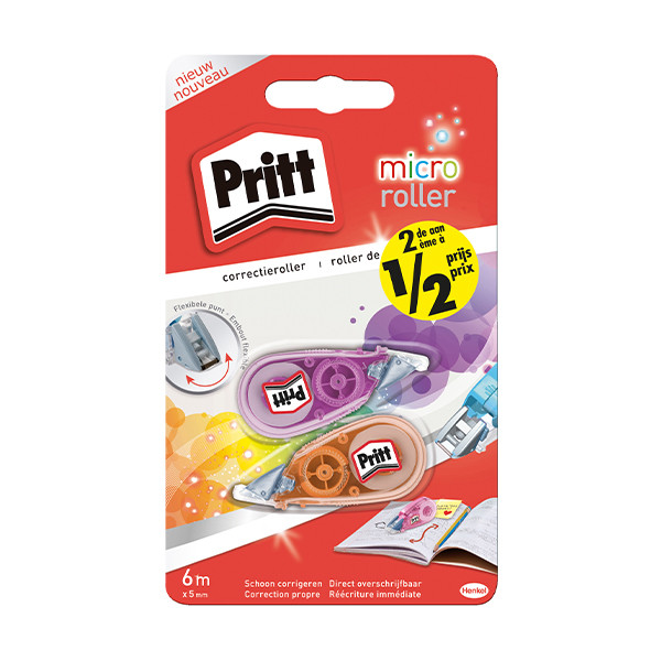 Pritt Micro Flex ruban correcteur 5 mm x 6 m (2 pièces) 2896465 201516 - 1