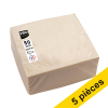 Offre : 5x ProNappe serviettes en papier 2 plis 20 x 20 cm (50 pièces) - ivoire