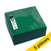 Offre : 5x ProNappe serviettes en papier 2 plis 20 x 20 cm (50 pièces) - vert 404795 - 1