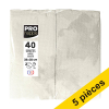 Offre : 5x ProNappe serviettes en papier 2 plis pliage 1/8 38 x 38 cm (40 pièces) - ivoire 404817 - 1